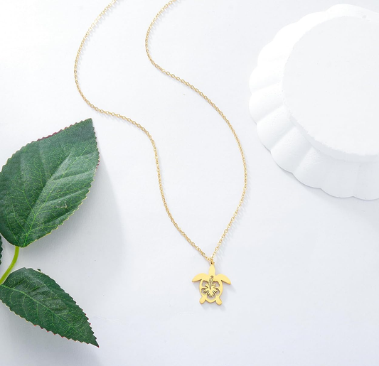 Maga Blossom Turtle Necklace
